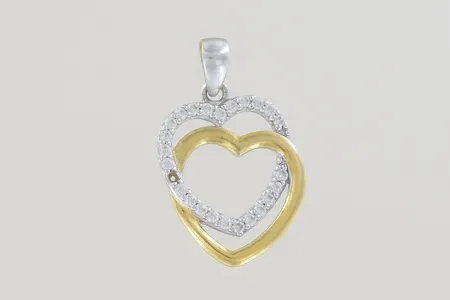 Hänge längd 2 cm bredd 1,5 cm, 1 sten saknas silver 925/1000 Vikt: 1,5 g