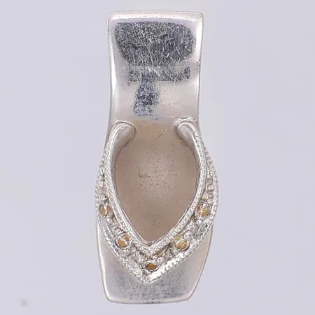 Hänge sko vitguld diamanter 5 x ca 0,005ct 16mm, 14K Vikt: 1,3 g