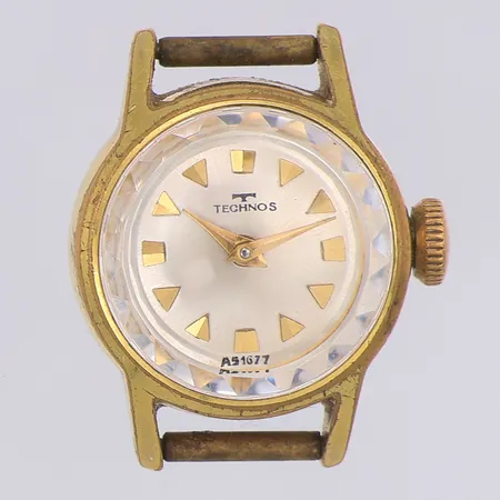 Damur Thechnos A51677 guldpläterad stål manuell Ø16,9mm, saknar armband, inga tillbehör
