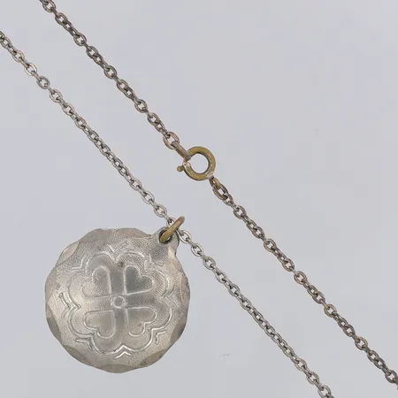 Collier blomma längd 48cm bredd 2,3mm, hänge längd 33mm, tenn