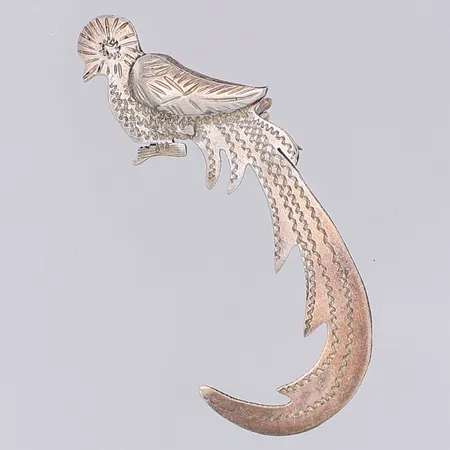 Brosch påfågel 46mm, silver 925/1000 Vikt: 2,7 g