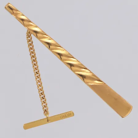 Slipshållare längd 60mm, Guldfynd, baksida i metall 18K. Bruttovikt 5,7g Vikt: 5,7 g