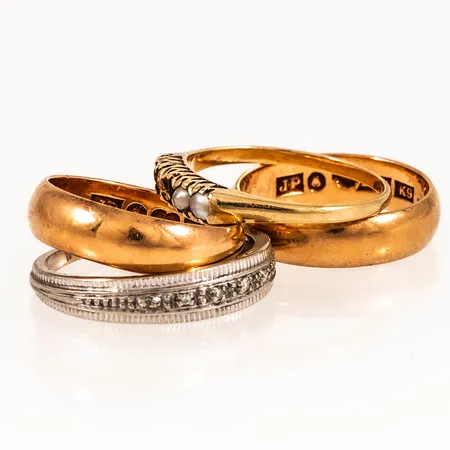 Diverse defekt/graverat guld 18K 11,4g.