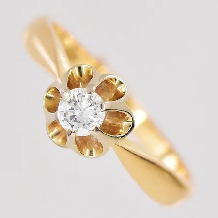 Ring diamant ca 0,20ct stl:18¼ 18K Vikt: 3,6 g