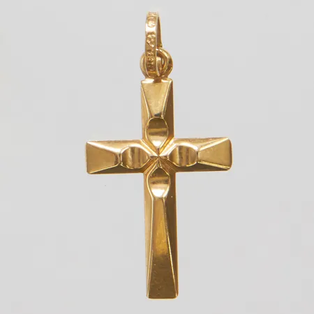 Hänge kors 28,2x13,6mm, svenska stämplar, 18K Vikt: 0,7 g