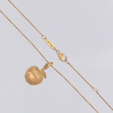 Kedja Ankar med hänge Thomas Sabo längd 41-43,5-46cm bredd 1,1mm, hänge äpple vita stenar längd 24mm bredd 13mm, förgyllt silver 925/1000 Vikt: 6 g