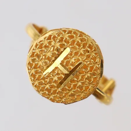 Ring med filigranarbete justerbar stl:15 bredd 11mm 21K Vikt: 1,6 g
