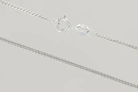 Halskedja pansar längd 41,5 cm bredd 1,3 mm, silver Vikt: 2,9 g
