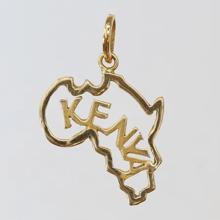 Hänge Kenya 30x20mm ink ögla 18K.  Vikt: 2,5 g