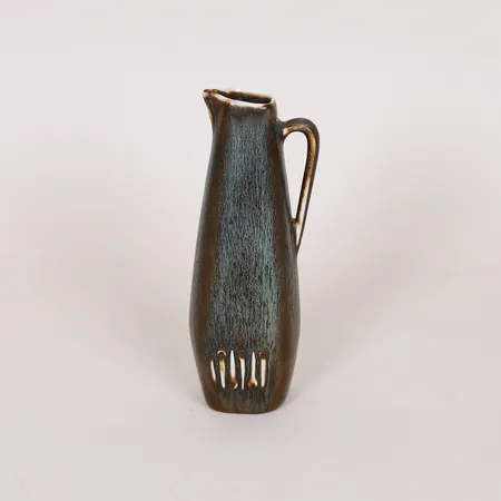 Hänkelvas Gunnar Nylund för Rörstrand, 50/60--tal, stengods, harpälsglasyr, signerad och märkt AST, höjd 18cm, några ytliga märken/repor. Skickas med paket.