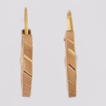 Örhängen Creoler mönsterdekor Ø21,5mm bredd 2,9mm 18K Vikt: 3,5 g