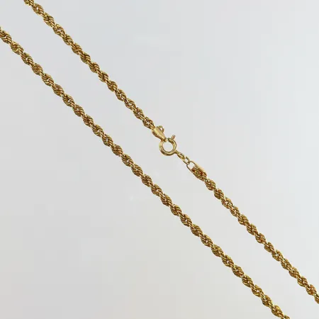 Kedja Cordell längd 58cm bredd 2,7mm ihålig skadade länkar slitage 18K. Vikt: 3,6 g