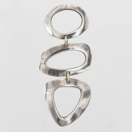 Hänge med organiska former, höjd 64mm, bredd 28mm, silver 925/1000 Vikt: 11,7 g