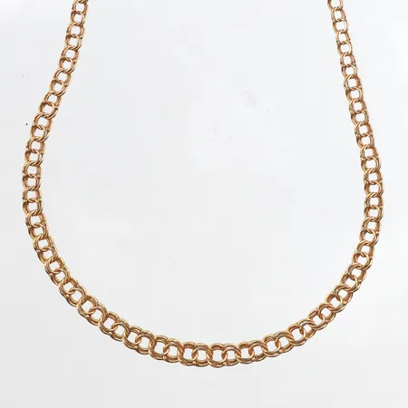 Collier doserad bismarck, längd ca 43cm, bredd ca 3-4,8mm, 18K. Vikt: 7,3 g