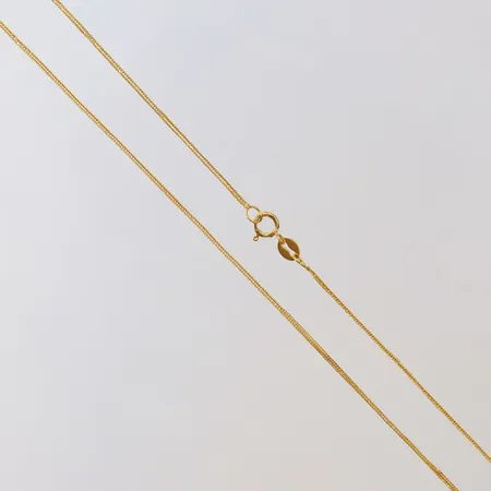 Kedja längd 40cm bredd 1mm några ojämnheter 21K Vikt: 1,4 g