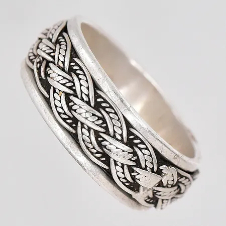 Ring stl:22 bredd 10mm silver 925/1000 Vikt: 10,9 g