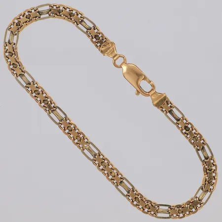 Armband längd ca 19,5cm, bredd 4,5mm, 18K Vikt: 7,4 g