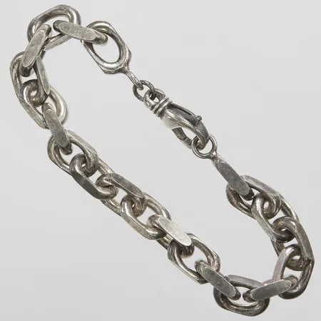 Armband Pansar längd: 23cm, bredd: 9,4mm, missfärgat, silver 925/1000 Vikt: 60,7 g