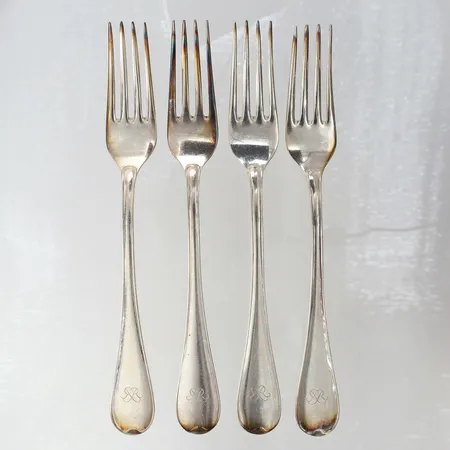 4 Bordsgafflar 20cm GAB silver 830/1000 Vikt: 198,8 g
