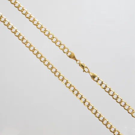 Kedja Pansar ihålig längd: 47,5cm, bredd: 5,4mm, GFAB, 18K Vikt: 12,6 g