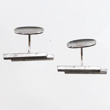 Manschettknappar, mått ca 19,1 x 30,1mm, 830/1000 silver. Vikt: 13,1 g
