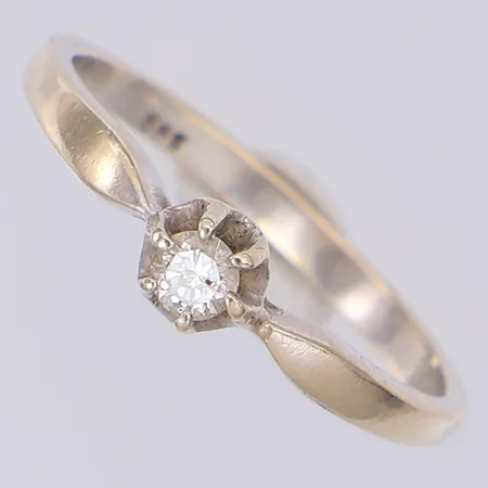 Ring vitguld diamant ca 0,10ct stl:16½ Eva Arnerius, 14K Vikt: 1,9 g