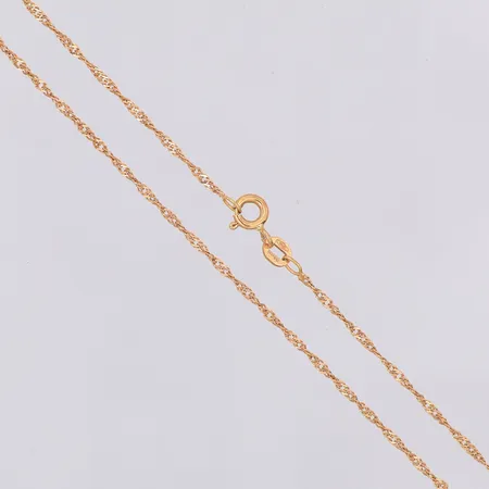 Kedja Singapore längd 42cm bredd ca 1,4mm Balestra, 18K Vikt: 1,9 g