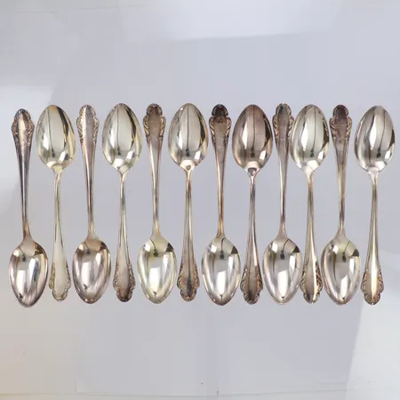 12 Kaffeskedar, längd 12,5cm, Haga, 830/1000 silver Vikt: 168,7 g
