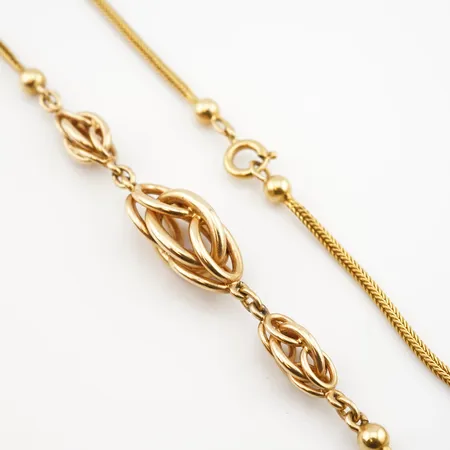 Collier, 45,5cm, bredd 1,5mm-11mm, 18k Vikt: 13,6 g
