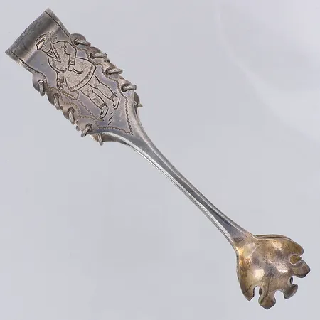 Sockertång modell Same 10cm , gravyr, silver 830/1000 Vikt: 24,2 g