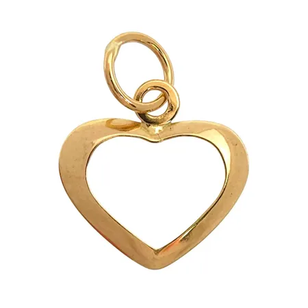 Hänge hjärta, 18K guld, bredd 11 mm, fint skick,  Vikt: 0,2 g