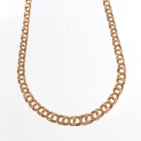 Collier doserad bismarck, längd ca 45,5cm, bredd ca 3,8-6,8mm, 18K Vikt: 16,7 g
