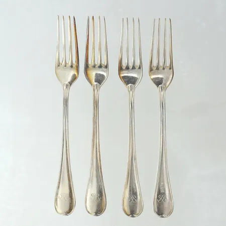 4 Gafflar längd 14cm GAB silver 830/1000 Vikt: 104,4 g
