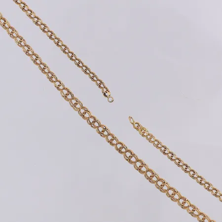 Kedja Bismarck saknar lås 18K Vikt: 8,2 g