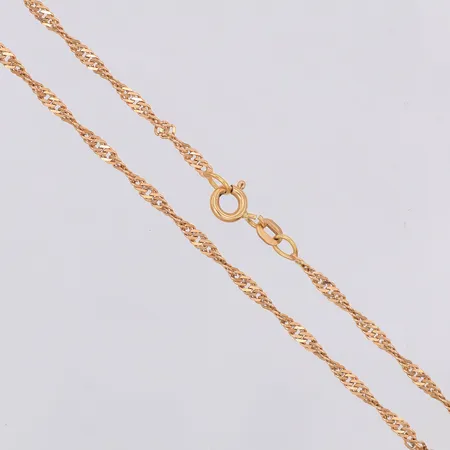 Kedja Singapore längd 45cm bredd ca 2,4mm Balestra, 18K Vikt: 5,1 g