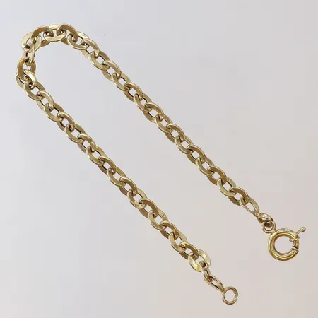 Armband 20cm bredd 6mm, bucklig 14K Vikt: 3,9 g