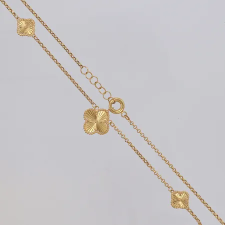 Collier med blommor, längd 53cm, bredd 17,6mm, 18K Vikt: 7,6 g