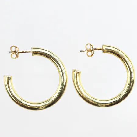 Ett par örhängen, Ø21 bredd ca 3,9mm, förgyllt silver, 925/1000 silver. Vikt: 4,3 g