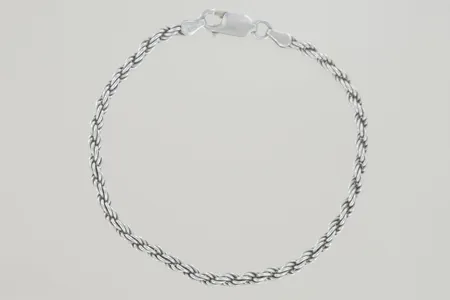 Armband cordell längd 20 cm bredd 3 mm, silver 925/1000 Vikt: 7,2 g