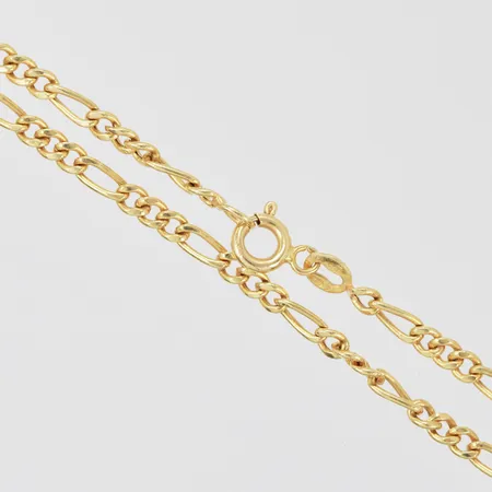 Kedja Figaro längd 45cm, bredd 3mm, ihålig, 18K Vikt: 4,4 g