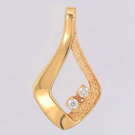Hänge vita stenar 23mm, DE, 18K Vikt: 1,7 g