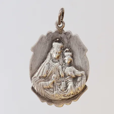 Hänge jungfru Maria & Jesus 30x21mm silver 925/1000 Vikt: 4,1 g