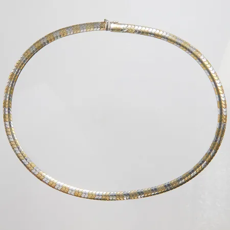 Collier ledad längd: 41,2cm, bredd: 5,8mm, delvis förgylld, silver 925/1000 Vikt: 26,5 g