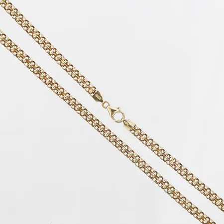Kedja rundad X-länk, längd 43cm, bredd 5mm, 18K guld Vikt: 7 g