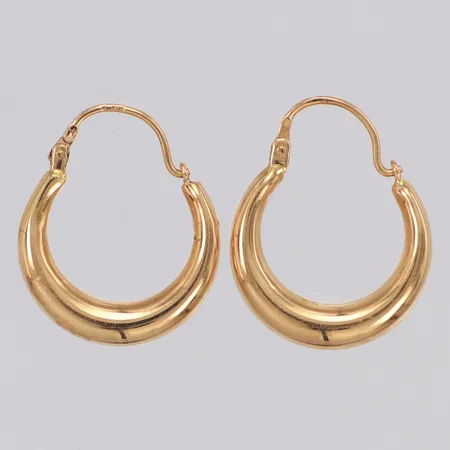 Ett par örhängen, creoler, längd 23mm, 18K