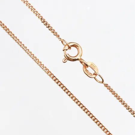 Kedja pansar, längd ca 50cm, bredd ca 1mm, 18K. Vikt: 2,9 g