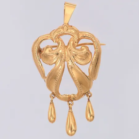 Hänge / Brosch 43mm Guldvaruhuset Aktiebolag 1955, 18K Vikt: 2,4 g