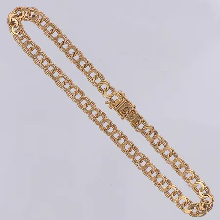 Armband Bismarck längd 18cm bredd 4,3mm Ceson Guldvaru AB 1955, 18K Vikt: 5,8 g