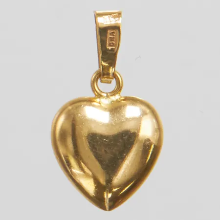 Hänge hjärta massivt 18,5x10,1mm, GHA, 18K Vikt: 2,8 g