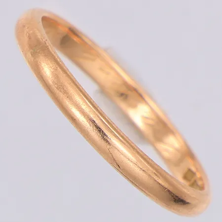Ring slät stl:19¾, gravyr, 18K Vikt: 3,5 g